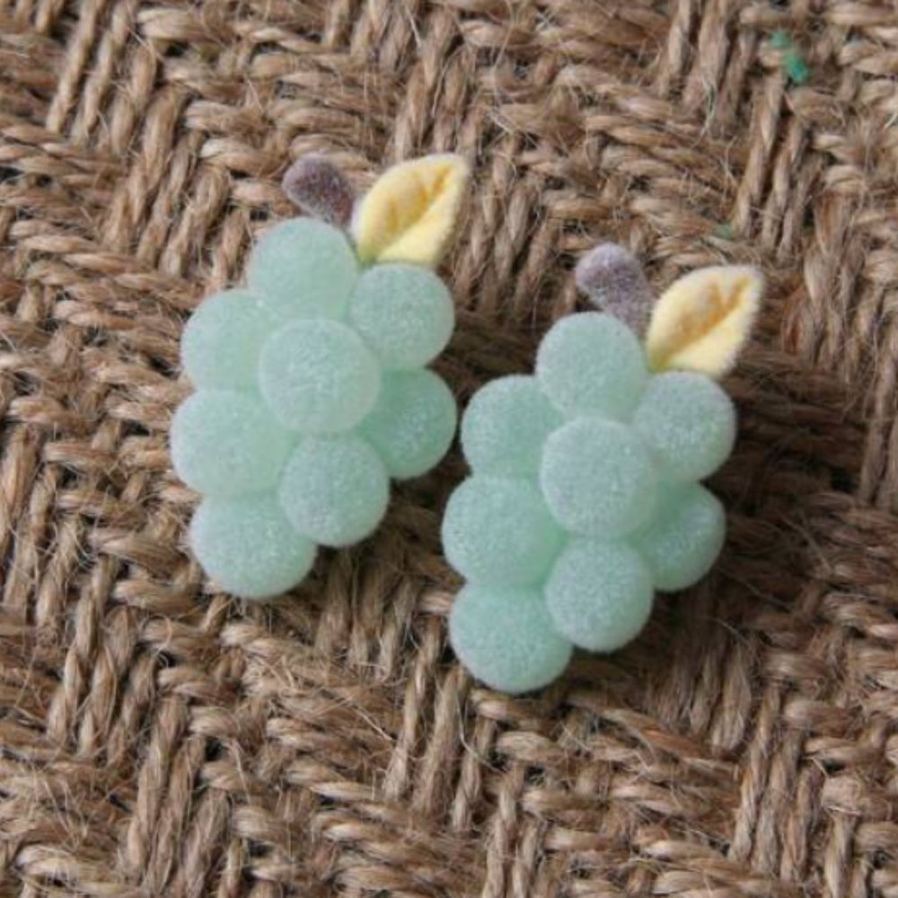 ⭐️❤️ FREE Grapes Chic Glam Modern Fruit Hipster Minimalist Classy Stud Earrings